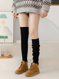 momentlover Casual Keep Warm Solid Color Leg Warmers Accessories