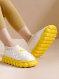 Momentlover Warm Indoor Non-Slip Waterproof Soft Sole Padded Flat Shoes