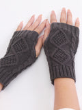momentlover Simple 9 Colors Jacquard Knitting Gloves