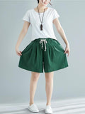 Momentlover Loose Solid Wide Leg Pants