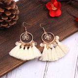 Round fashion tassel earrings