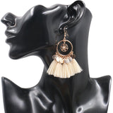 Round fashion tassel earrings