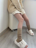 momentlover Casual Solid Color Leg Warmers Accessories
