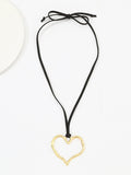 Momentlover Hollow Heart Shape Necklaces Accessories