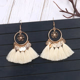 Round fashion tassel earrings