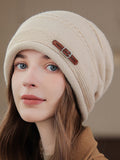 Momentlover Keep Warm Buckle Knitted Hats