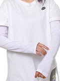 Momentlover Ice Silk Sun Protection Simple Solid Color Sleevelet