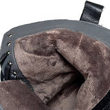 Momentlover Vintage Cow Leather Mid Heels Height Boots