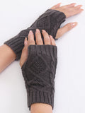 momentlover Simple 9 Colors Jacquard Knitting Gloves