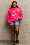 Momentlover Simply Love Full Size HAPPY NEW YEAR Round Neck Sweatshirt