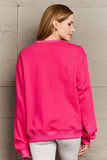 Momentlover Simply Love Full Size HAPPY NEW YEAR Round Neck Sweatshirt