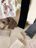 momentlover Casual Wool Solid Color Over The Knee Stockings Accessories