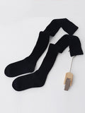momentlover Casual Solid Color Stockings Accessories