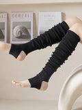 momentlover Wool Solid Color Leg Warmers Accessories