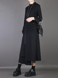 Momentlover Plain Multi-Layer Cropped Skirt