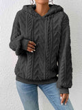 Momentlover Drawstring Long Sleeve Hoodie