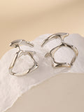 Momentlover Solid Color Geometric Drop Earrings