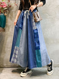 Momentlover Vintage Wide Leg Elasticity Split-Joint Jean Pants Bottoms