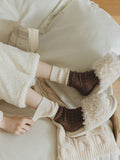 momentlover Pleated Elasticity Contrast Color Socks