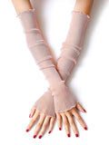 momentlover Sun Protection Mesh Solid Color Sleevelet