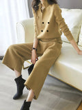 Momentlover Long Sleeves Asymmetric Buttoned Notched Collar Cardigan Tops