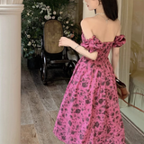 - Holiday style floral long dress GEU1544