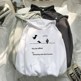 Momentlover Autumn New Harajuku Kpop Women's Retro Hoodie Dinosaur Long Sleeve Top Tee Fashion Casual Sports Shirt Ladies Clothing Hoodie