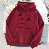Momentlover Autumn New Harajuku Kpop Women's Retro Hoodie Dinosaur Long Sleeve Top Tee Fashion Casual Sports Shirt Ladies Clothing Hoodie