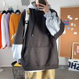 Momentlover Autumn Hoodies Men's Fashion Contrast Color Casual Hooded Sweatshirt Men Streetwear Hip-hop Loose Pullover Hoodie Mens M-5XL