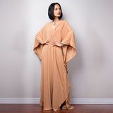 Multicolor V-Neck Batwing Sleeve Plus Size Loose Maxi Dress For Women Summer Beach Wear Kaftan Long Bathing Dresses Q1306