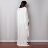 Multicolor V-Neck Batwing Sleeve Plus Size Loose Maxi Dress For Women Summer Beach Wear Kaftan Long Bathing Dresses Q1306