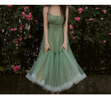 Simple Light Pink Short Prom Dresses Spaghetti Straps Tiered Tulle Prom Gowns Sweeheart Tea-Length Wedding Party Dress