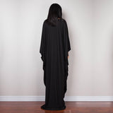 Multicolor V-Neck Batwing Sleeve Plus Size Loose Maxi Dress For Women Summer Beach Wear Kaftan Long Bathing Dresses Q1306