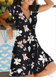 Christmas Gift Vintage Summer Women's Dress  Casual Plus Size Elegant Boho Beach Dot Floral Print Dresses Ladies Sundress Robe Femme