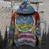 Momentlover New Casual Warm Pullover Tops Fashion Totem Printing Hooded Sweatshirt Autumn Winter Casual Long Sleeve Loose Hoodies Streetwear