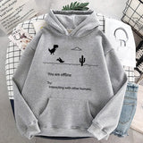 Momentlover Autumn New Harajuku Kpop Women's Retro Hoodie Dinosaur Long Sleeve Top Tee Fashion Casual Sports Shirt Ladies Clothing Hoodie