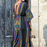 Deep V Neck Hollow Out Long Dress Women Plus Size Summer Beach Tunic White Sexy A Line Long Dress Vestidos Q274