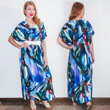Deep V Neck Hollow Out Long Dress Women Plus Size Summer Beach Tunic White Sexy A Line Long Dress Vestidos Q274