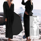 Deep V Neck Hollow Out Long Dress Women Plus Size Summer Beach Tunic White Sexy A Line Long Dress Vestidos Q274