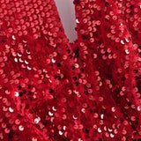 Summer Women Elegant Vintage Sexy Red Velvet Sequins Dress Female Casual Inclined Shoulder Party Slim Mini Dresses