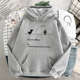 Momentlover Autumn New Harajuku Kpop Women's Retro Hoodie Dinosaur Long Sleeve Top Tee Fashion Casual Sports Shirt Ladies Clothing Hoodie
