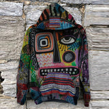 Momentlover New Casual Warm Pullover Tops Fashion Totem Printing Hooded Sweatshirt Autumn Winter Casual Long Sleeve Loose Hoodies Streetwear