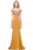 In Stock Mermaid Satin Wedding Party Dress Burgundy Long Lace Open Back Gold Lace Prom Gown Fashion Clothing Vestido De Festa