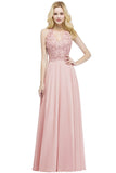 Sexy V Neck Dusty Rose Lace Chiffon Long Evening Dress Elegant Sleeveless Evening Gowns With Pearls Abendkleid
