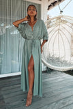 Sexy Button Pockets Front Open Self Belted High Waist Summer Dress White Tunic Women Clothes Street Wear Maxi Dress Q1111