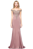 In Stock Mermaid Satin Wedding Party Dress Burgundy Long Lace Open Back Gold Lace Prom Gown Fashion Clothing Vestido De Festa