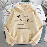 Momentlover Autumn New Harajuku Kpop Women's Retro Hoodie Dinosaur Long Sleeve Top Tee Fashion Casual Sports Shirt Ladies Clothing Hoodie