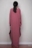 Multicolor V-Neck Batwing Sleeve Plus Size Loose Maxi Dress For Women Summer Beach Wear Kaftan Long Bathing Dresses Q1306
