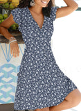 Christmas Gift Vintage Summer Women's Dress  Casual Plus Size Elegant Boho Beach Dot Floral Print Dresses Ladies Sundress Robe Femme