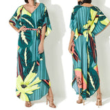 Deep V Neck Hollow Out Long Dress Women Plus Size Summer Beach Tunic White Sexy A Line Long Dress Vestidos Q274